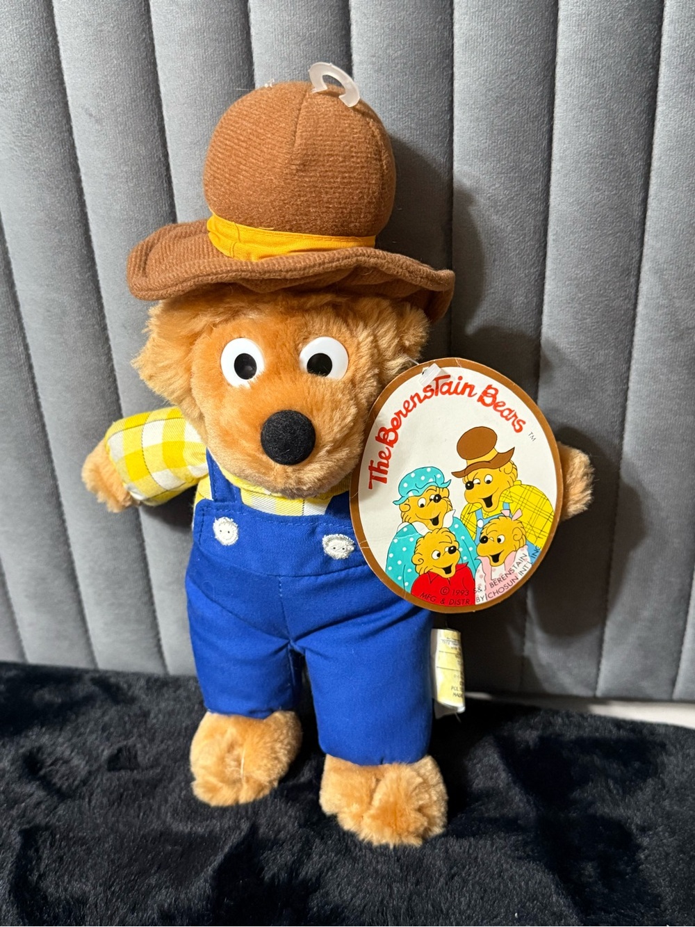 Vintage 1993 Berenstain Bears Papa Bear Farmer Plush Chosun w/ Original Tag